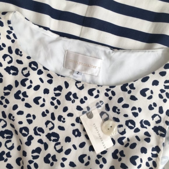 Anthropologie Blue and White Patterned Dress - Picture 12 of 14